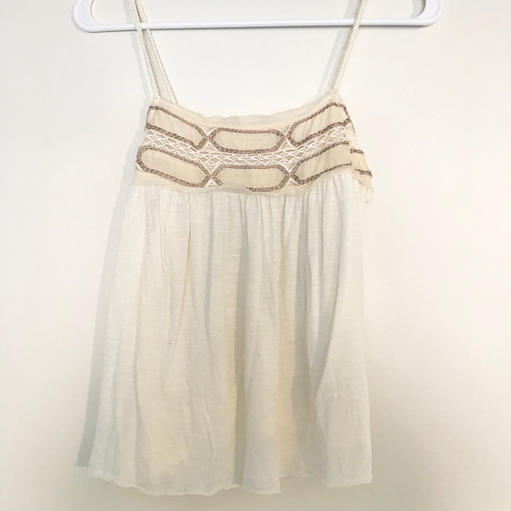 American Eagle Neckline Embroidered Top